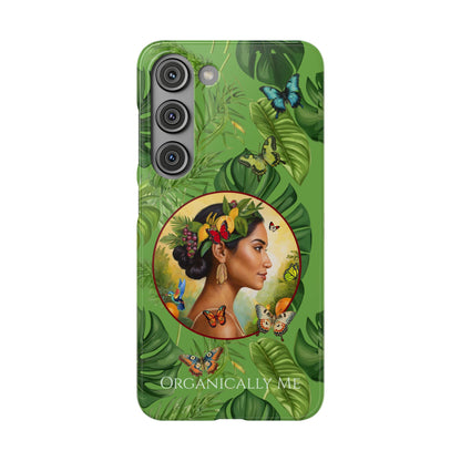 Organically Me A Monstera Butterfly Garden Snap Phone Case with Woman, Veggie Chic for Androids and iPhone models