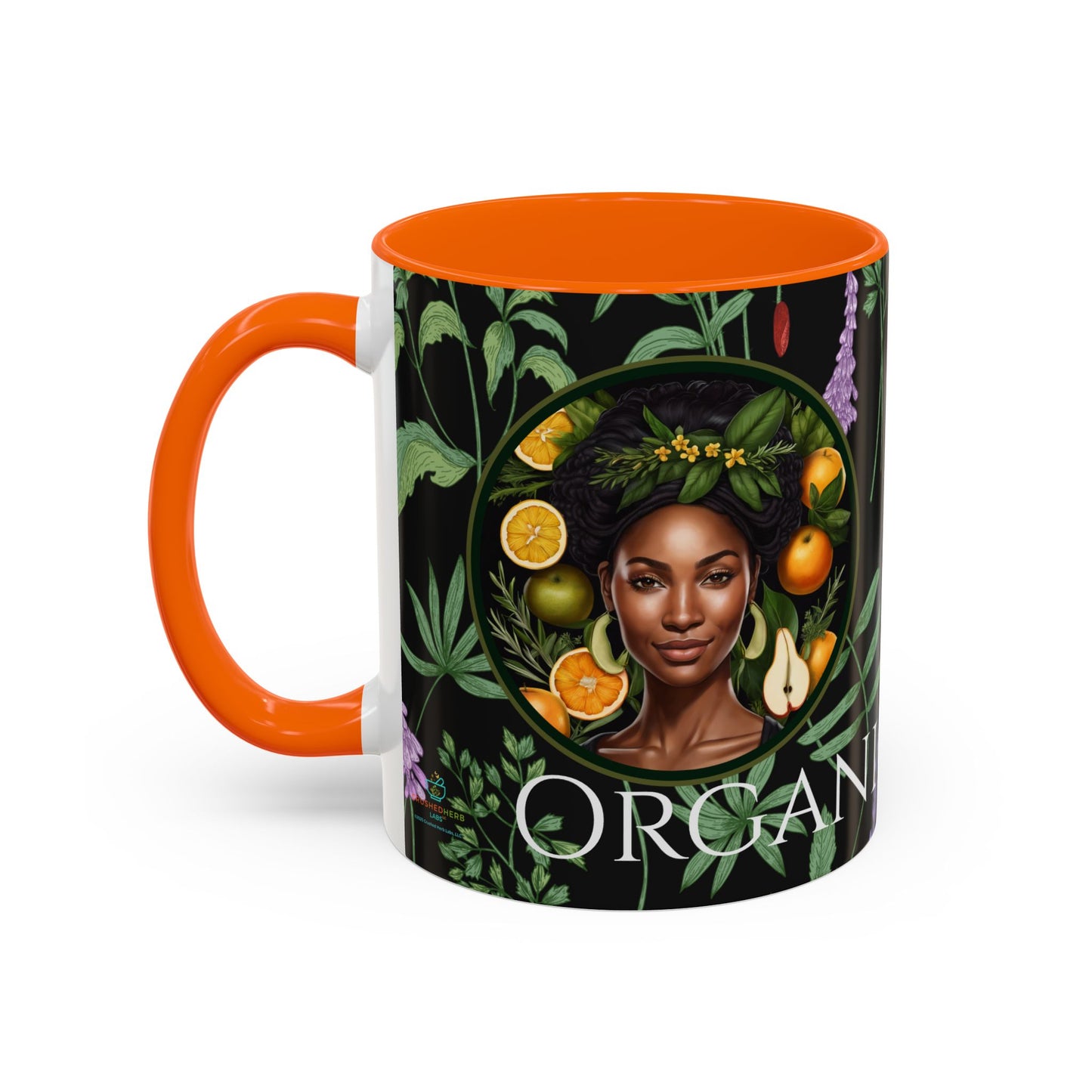 Organically Me A Pineapple Plant Garden Vegan Ceramic Plant Mug with Black woman (11oz)