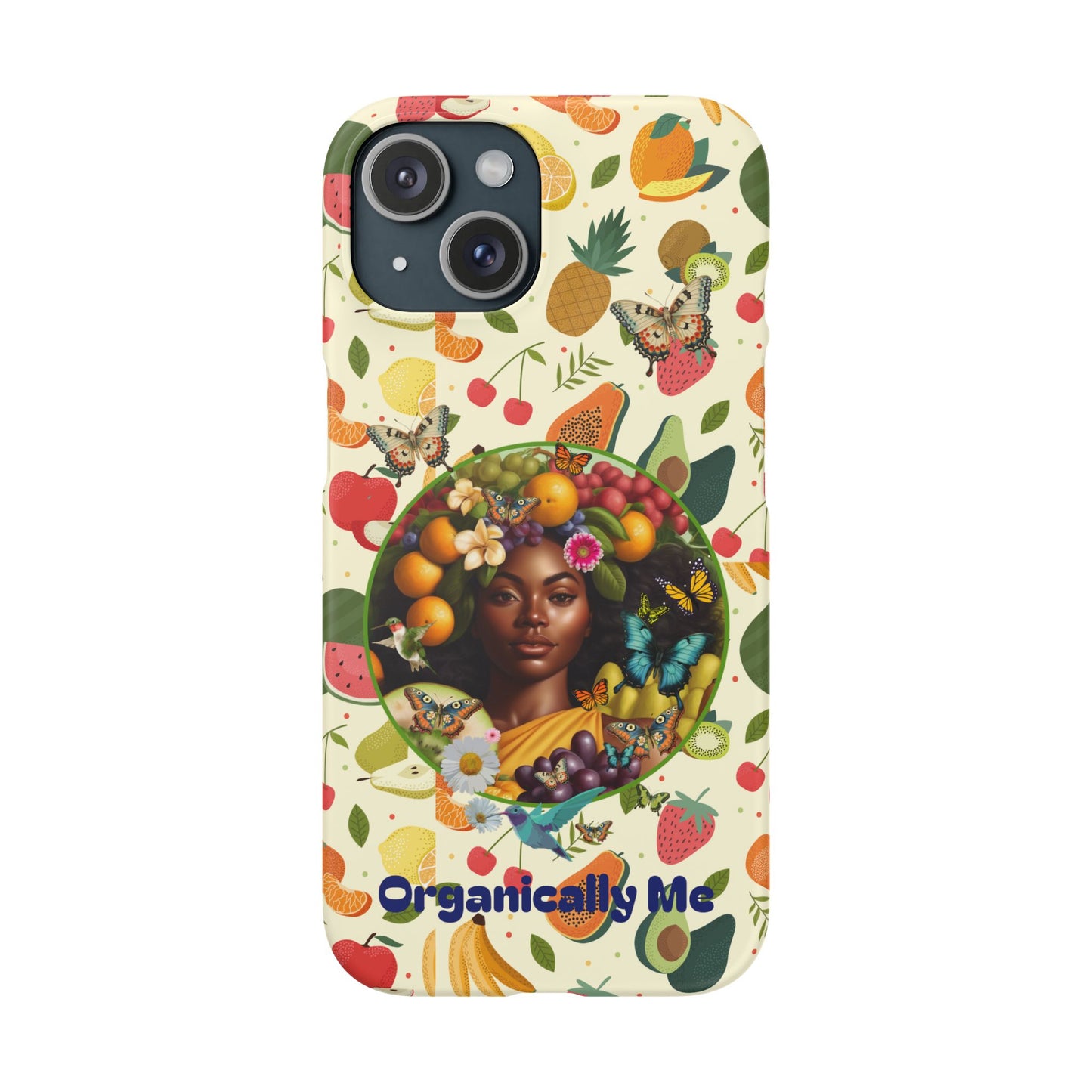 Organically Me Fruit & Veggie Queen Plant Garden Snap Phone Case with Black Woman, for iPhone and Android