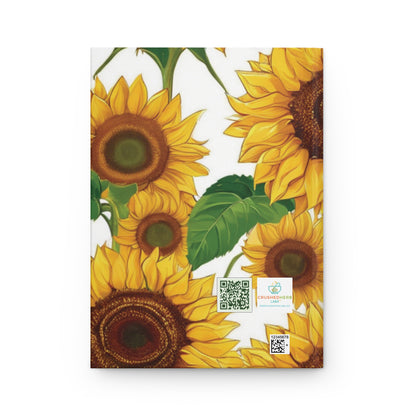 Organically Me B Sunflower Plant, Garden & Vegan Hardcover Journal, Matte 150 pages, May be PERSONALIZED