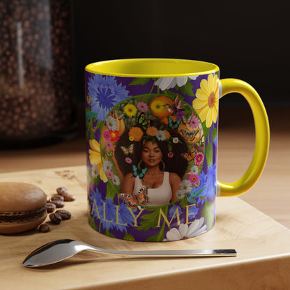 100% Organic Blue Gwen Plant Garden Vegan Ceramic Plant Mug with (11 or 15 oz) 8 Color Combos