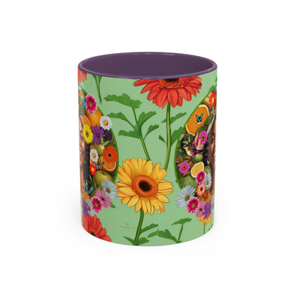 Organically Me A Joy Daisy Plant Garden Vegan Ceramic Plant Mug with Black woman (11oz) 8 Color Combos