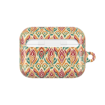 AirPods Case: Wynter Locs Veggie Tribal Ikat Design with Butterflies, Plants & Black Woman for AirPods Pro Gen 1 & 2, AirPods Gen 1, Gen 2, Gen 3