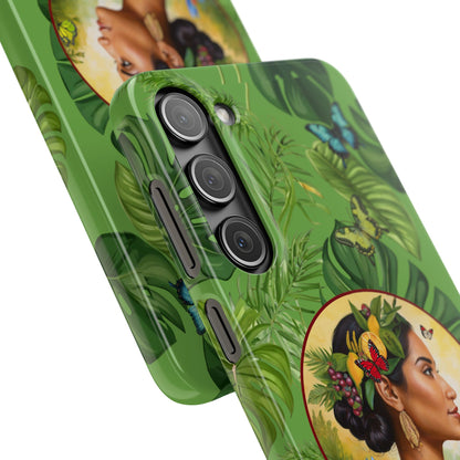 Organically Me A Monstera Butterfly Garden Snap Phone Case with Woman, Veggie Chic for Androids and iPhone models