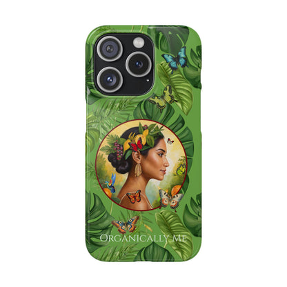 Organically Me A Monstera Butterfly Garden Snap Phone Case with Woman, Veggie Chic for Androids and iPhone models
