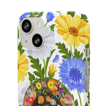 100% Organic Purple Plant Garden Snap Phone Case with Black Woman, for iPhone and Android