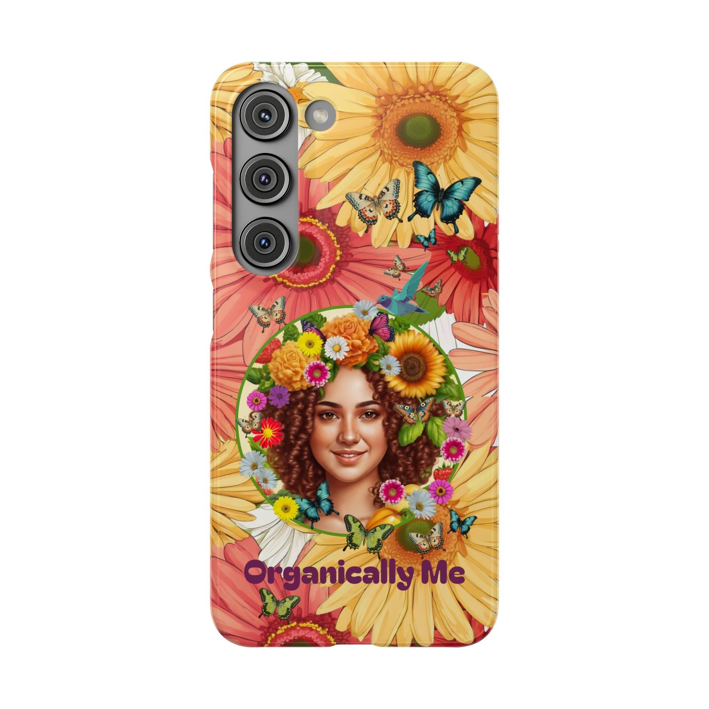 100% Organic Daisy Joy2 Plant Garden Snap Phone Case with Woman, for iPhone and Android