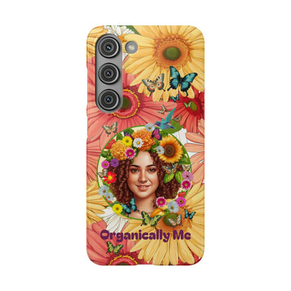 100% Organic Daisy Joy2 Plant Garden Snap Phone Case with Woman, for iPhone and Android