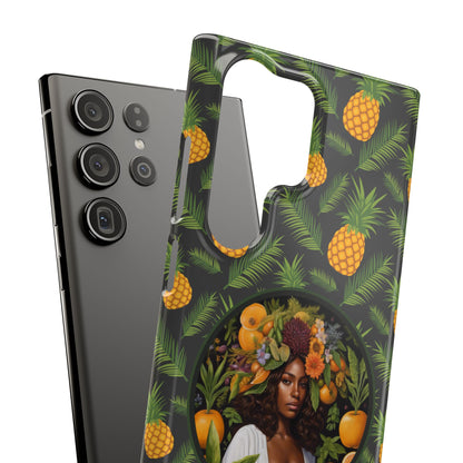 Organically Me A Pineapple Plant Garden Snap Case with Black Woman