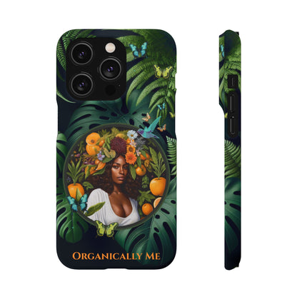 100% Organic A Fern Monstera Plant Garden Snap Phone Case with Black Woman, for iPhone and Android Models