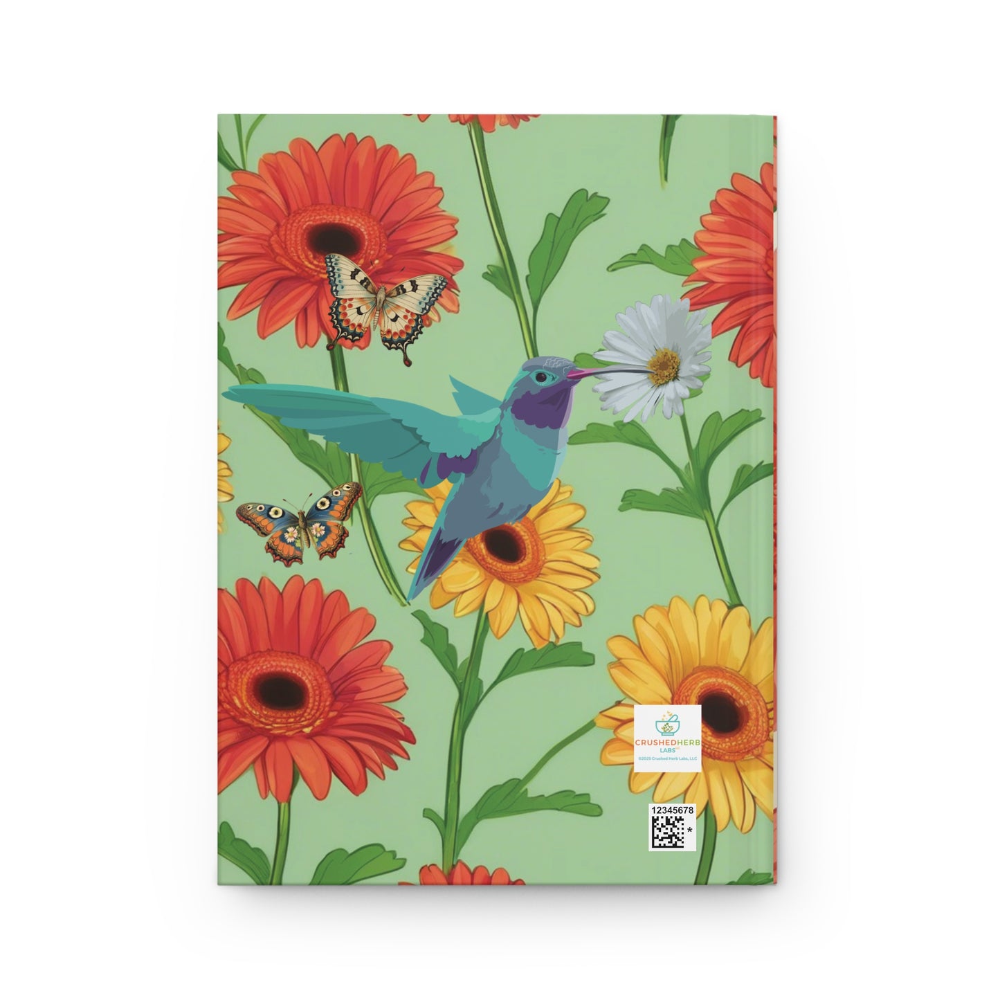 100% Organic Daisy Joy2 Plant Garden & Vegan Hardcover Journal, Matte 150 pages Double Sided