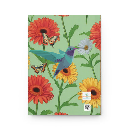 100% Organic Daisy Joy2 Plant Garden & Vegan Hardcover Journal, Matte 150 pages Double Sided
