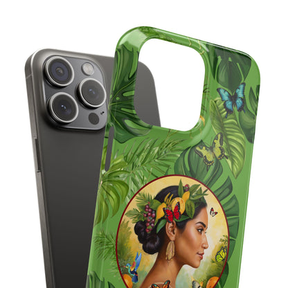 Organically Me A Monstera Butterfly Garden Snap Phone Case with Woman, Veggie Chic for Androids and iPhone models