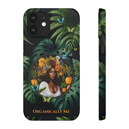 100% Organic A Fern Monstera Plant Garden Snap Phone Case with Black Woman, for iPhone and Android Models