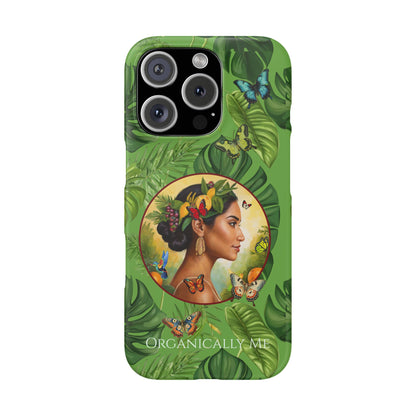 Organically Me A Monstera Butterfly Garden Snap Phone Case with Woman, Veggie Chic for Androids and iPhone models