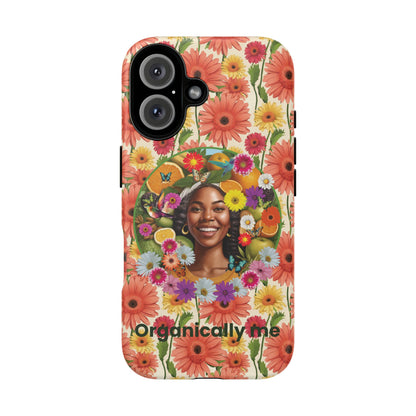 Organically Me A Joy Daisy & Plant Garden: Tough iPhone 16 Case with Eco Garden Plant Vibe Design and Black Woman