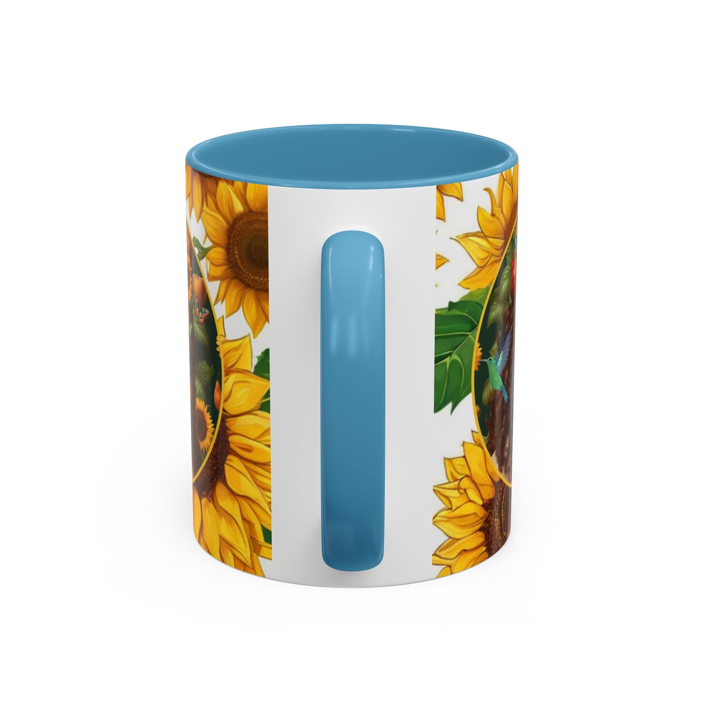 Organically Me B Sunflower Plant Garden Vegan Ceramic Plant Mug with Black woman (11oz) 8 Color Combos