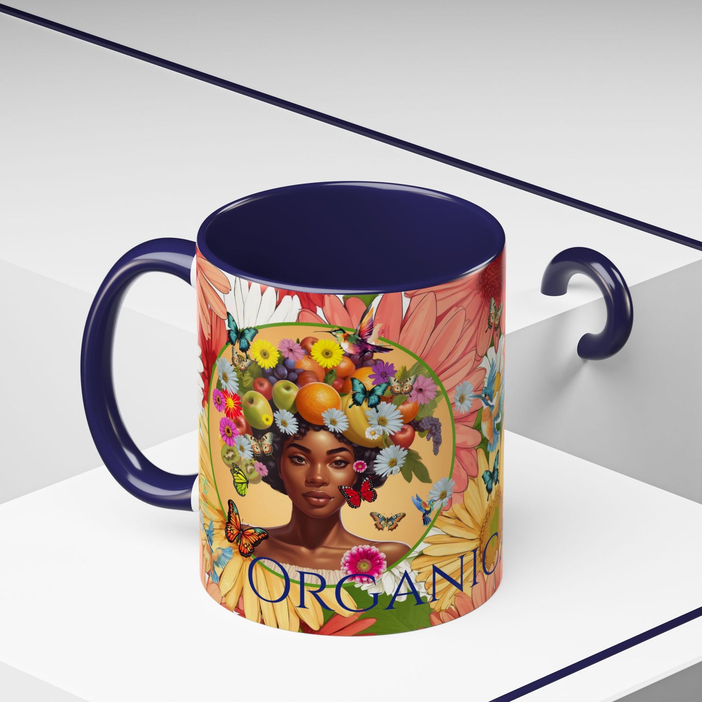 Organically Me Gerber Joy3 Plant Garden Vegan Ceramic Plant Mug with Woman (11oz) 8 Color Combos