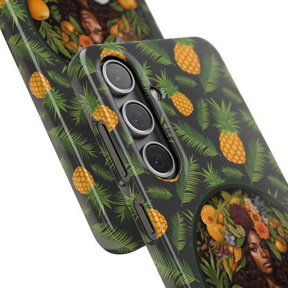 Organically Me A Pineapple Plant Garden Snap Case with Black Woman