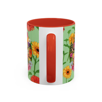 Organically Me A Joy Daisy Plant Garden Vegan Ceramic Plant Mug with Black woman (11oz) 8 Color Combos