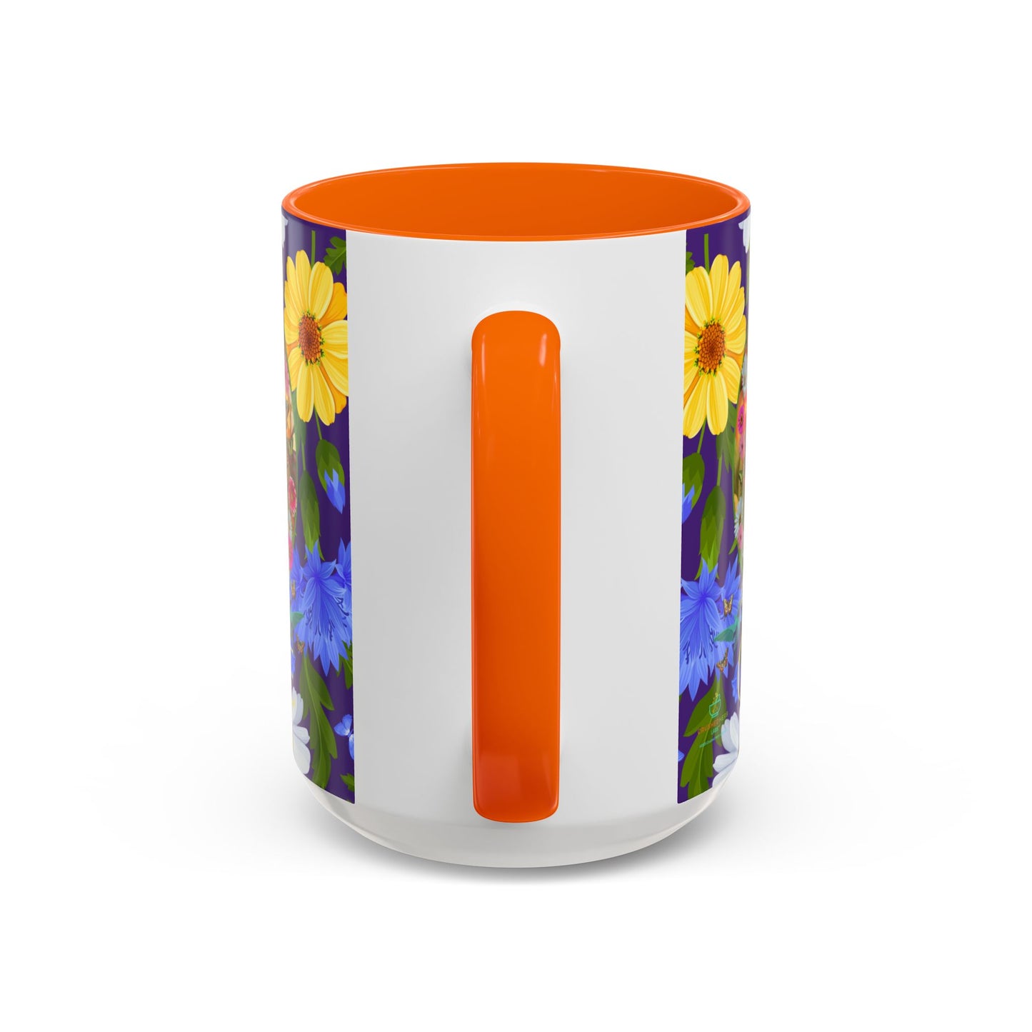 100% Organic Blue Gwen Plant Garden Vegan Ceramic Plant Mug with (11 or 15 oz) 8 Color Combos