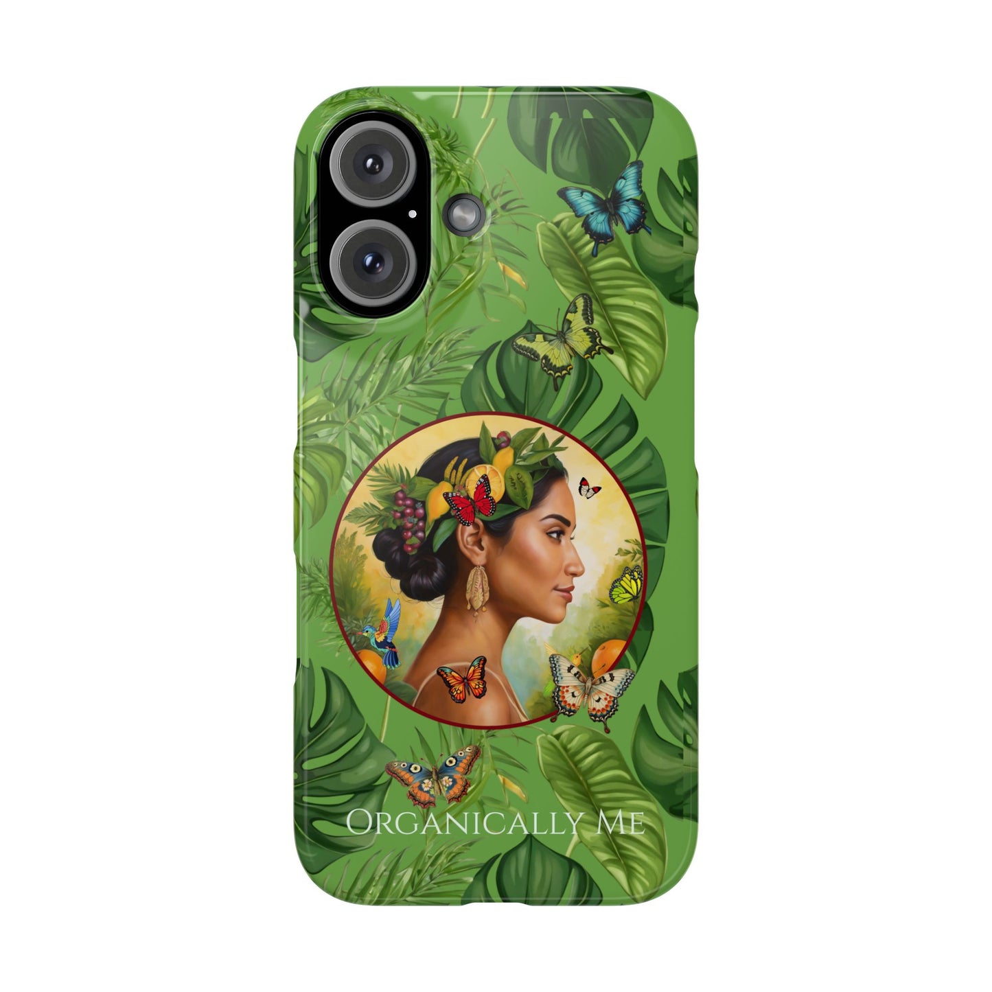 Organically Me A Monstera Butterfly Garden Snap Phone Case with Woman, Veggie Chic for Androids and iPhone models