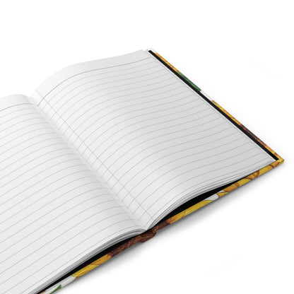 Organically Me Sunflower Plant, Garden & Vegan Hardcover Journal, Matte 150 pages, Black women