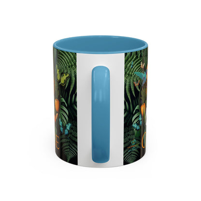 100% Organic A Fern Monstera Plant Garden Vegan Ceramic Plant Mug with Black woman (11oz) 8 Color Combos