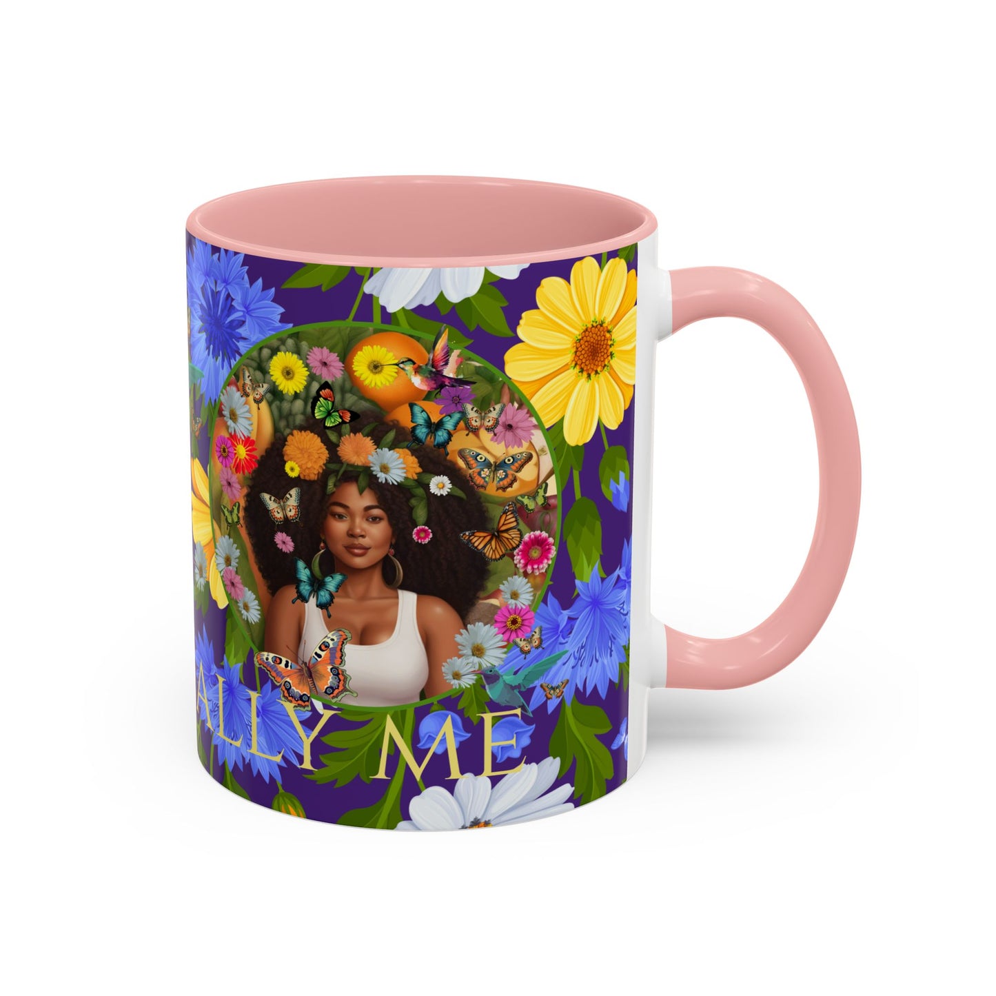 100% Organic Blue Gwen Plant Garden Vegan Ceramic Plant Mug with (11 or 15 oz) 8 Color Combos