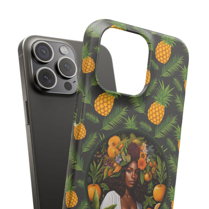 Organically Me A Pineapple Plant Garden Snap Case with Black Woman