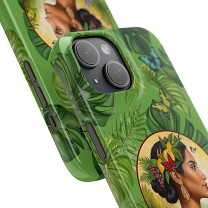 Organically Me A Monstera Butterfly Garden Snap Phone Case with Woman, Veggie Chic for Androids and iPhone models