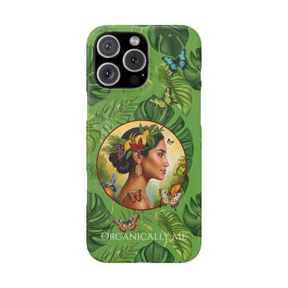 Organically Me A Monstera Butterfly Garden Snap Phone Case with Woman, Veggie Chic for Androids and iPhone models