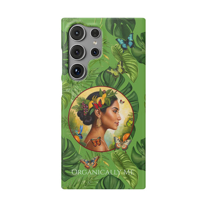 Organically Me A Monstera Butterfly Garden Snap Phone Case with Woman, Veggie Chic for Androids and iPhone models