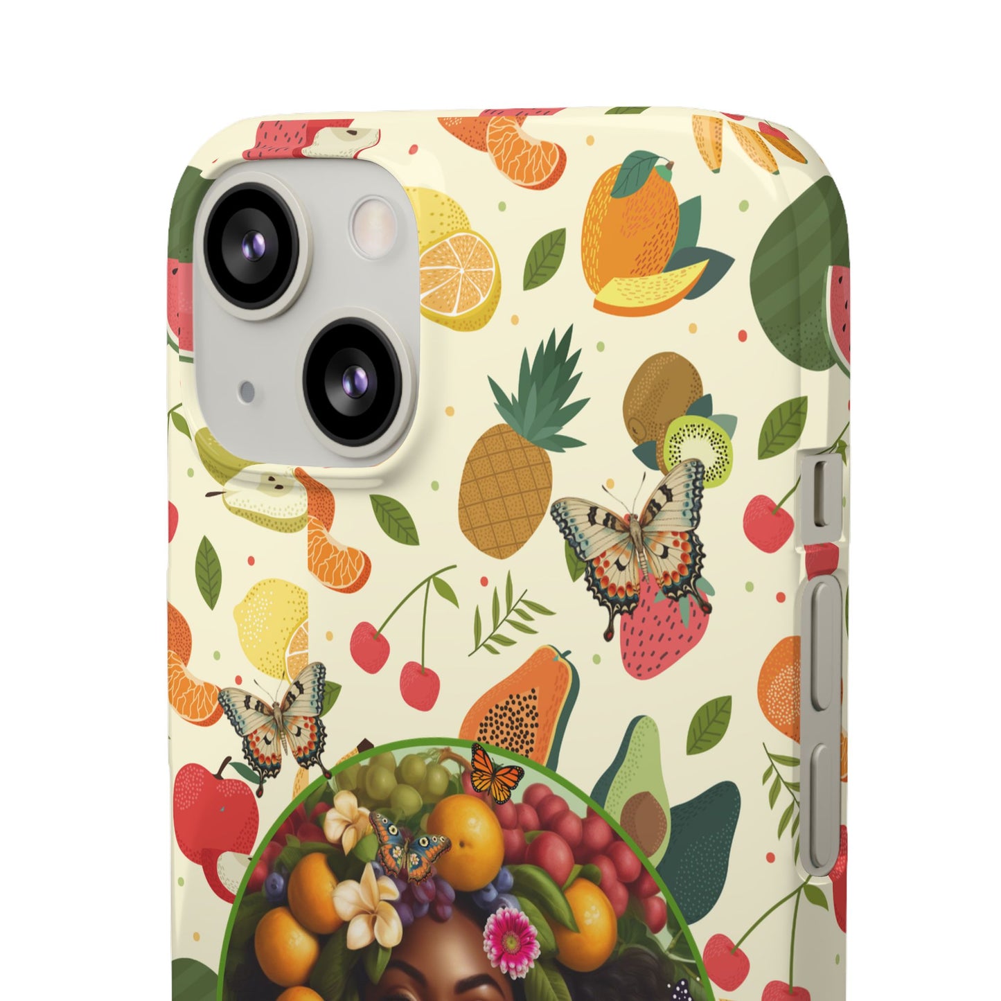 Organically Me Fruit & Veggie Queen Plant Garden Snap Phone Case with Black Woman, for iPhone and Android