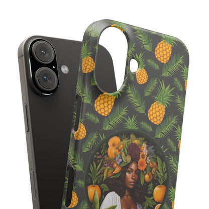 Organically Me A Pineapple Plant Garden Snap Case with Black Woman