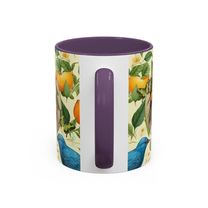 Organically Me A Lemon Bluebird Plant Garden Vegan Ceramic Plant Mug with Black woman (11oz) 8 Color Combos