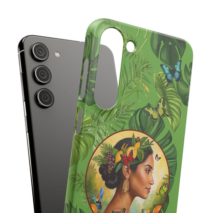 Organically Me A Monstera Butterfly Garden Snap Phone Case with Woman, Veggie Chic for Androids and iPhone models