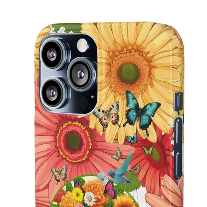 100% Organic Daisy Joy2 Plant Garden Snap Phone Case with Woman, for iPhone and Android