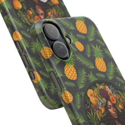 Organically Me A Pineapple Plant Garden Snap Case with Black Woman