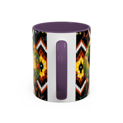 Organically Me A Tribal Butterfly Plant Garden Vegan Ceramic Plant Mug with Black woman (11oz) 8 Color Combos