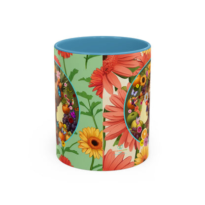 100% Organic Daisy Joy Plant Garden Vegan Ceramic Plant Mug, Black Woman Double Sided (11oz) 8 Color Combos