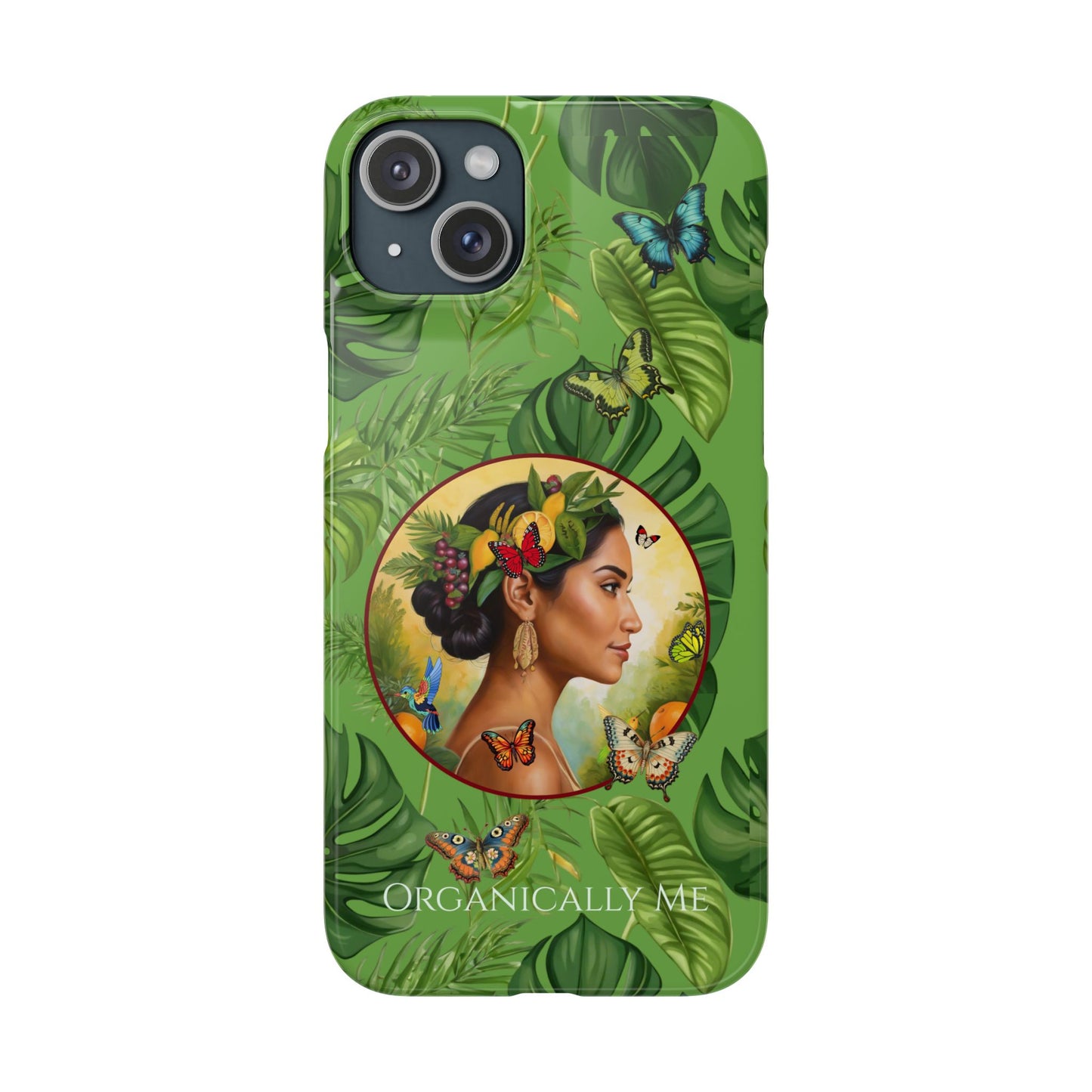 Organically Me A Monstera Butterfly Garden Snap Phone Case with Woman, Veggie Chic for Androids and iPhone models