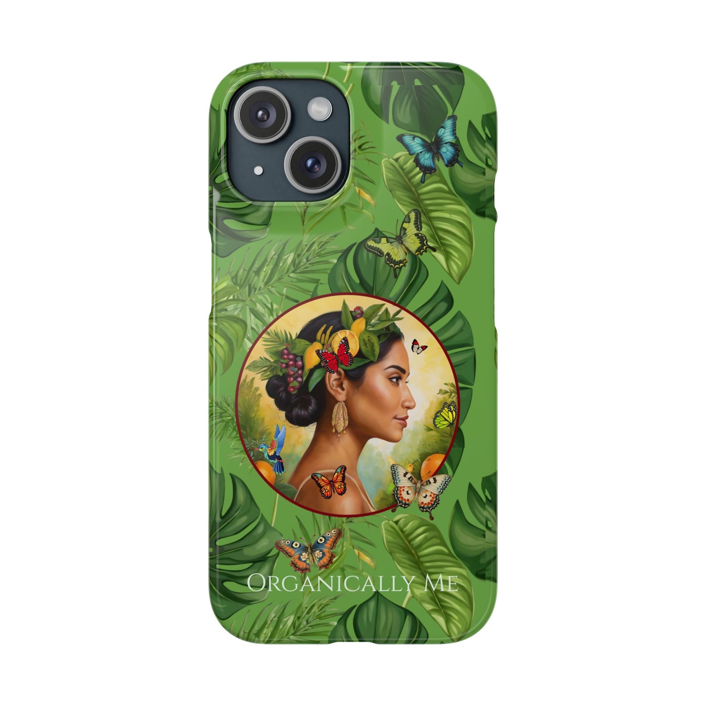 Organically Me A Monstera Butterfly Garden Snap Phone Case with Woman, Veggie Chic for Androids and iPhone models