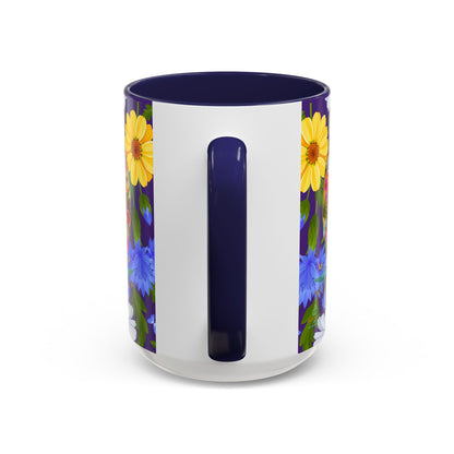 100% Organic Blue Gwen Plant Garden Vegan Ceramic Plant Mug with (11 or 15 oz) 8 Color Combos