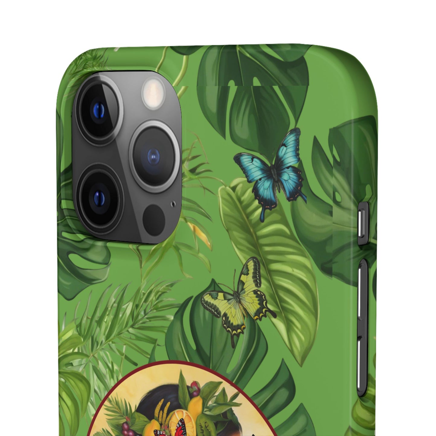 Organically Me A Monstera Butterfly Garden Snap Phone Case with Woman, Veggie Chic for Androids and iPhone models