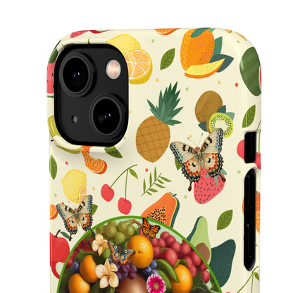 Organically Me Fruit & Veggie Queen Plant Garden Snap Phone Case with Black Woman, for iPhone and Android