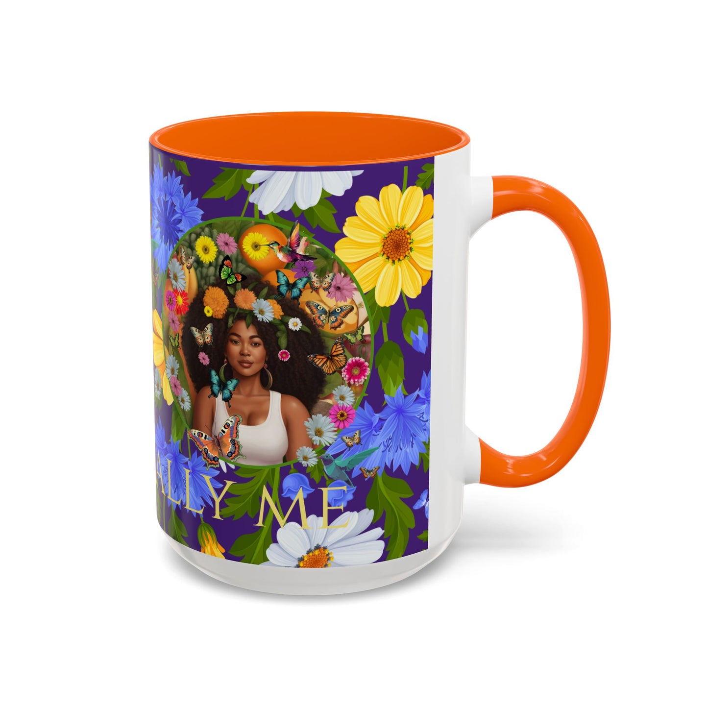 100% Organic Blue Gwen Plant Garden Vegan Ceramic Plant Mug with (11 or 15 oz) 8 Color Combos