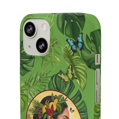 Organically Me A Monstera Butterfly Garden Snap Phone Case with Woman, Veggie Chic for Androids and iPhone models