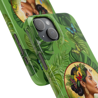 Organically Me A Monstera Butterfly Garden Snap Phone Case with Woman, Veggie Chic for Androids and iPhone models