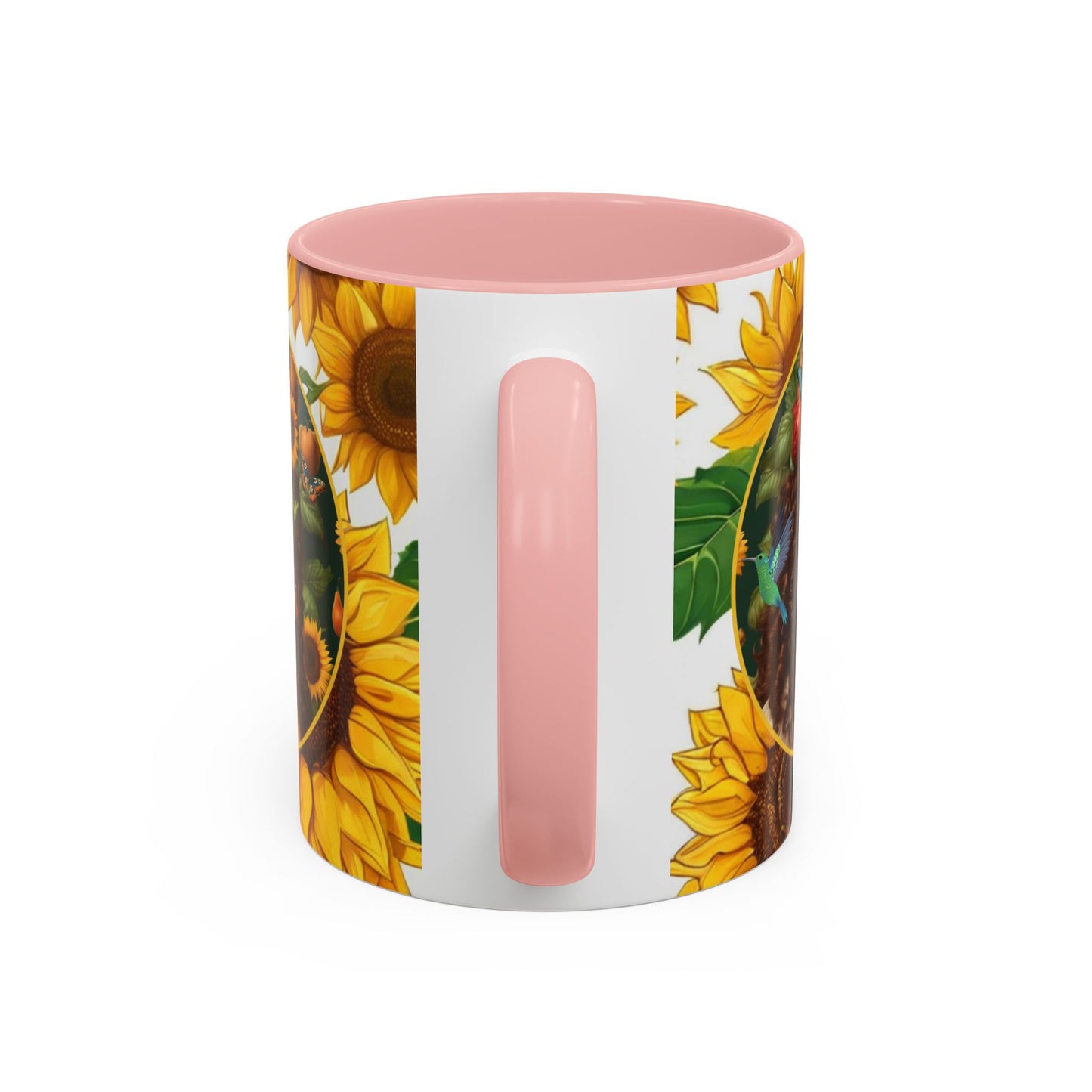 Organically Me B Sunflower Plant Garden Vegan Ceramic Plant Mug with Black woman (11oz) 8 Color Combos